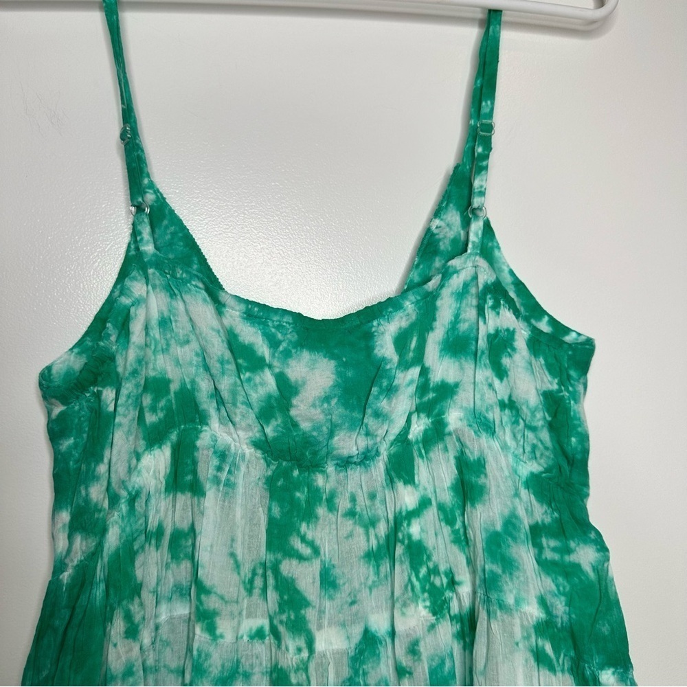 NWT RAGA X Anthropology Tie Dye Pintuck Babydoll Mini Dress Size Large - Picture 8 of 10